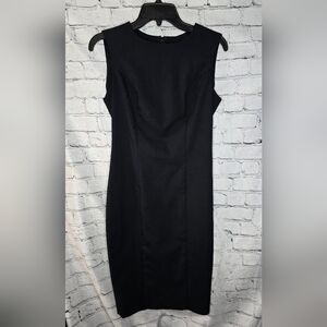 Zara Basic Black Sleeveless‎ Business Professional Midi Dress Size Small